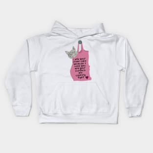 Cat in a Bag Valentine Kids Hoodie